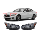 Left, Right Set HeadLight for INFINITI Q50 2014-2017 IN2502157 IN2503157