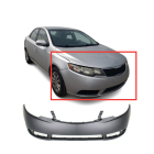 Front Bumper Cover For 2010-2013 Kia Forte Sedan Hatchback w/ fog lamp holes