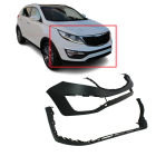 Front Bumper Cover Kit For 2011-2016 Kia Sportage W/Fog Hls KI1000152 KI1015101