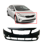 Primed Front Bumper Cover for 2017-2018 Kia Forte 17-18 Sedan Hatchback