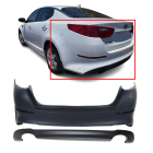 Rear Bumper Cover Kit For 2014-2015 Kia Optima Korea KI1100182 KI1195106