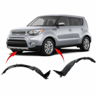 Set of 2 Fender Liners for Kia Soul 2017-2019 KI1248150 KI1249150 86811B2500