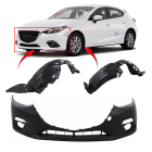 Bumper Cover & Fender Liner Kit for Mazda 3 2014-2016
