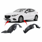 Set of 2 Fender Liners for Mazda 3 2014-2018 MA1248145 MA1249145 B45A56140H