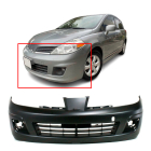 PrimedFront Bumper Cover Fascia Replacement for 2007-2012 Nissan Versa