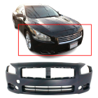 Front Bumper Cover For 2009-2014 Nissan Maxima w/ fog lamp holes Primed