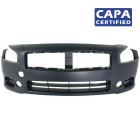 Front Bumper Cover For 2009-2014 Nissan Maxima w/ fog lamp holes Primed CAPA