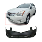 Front Bumper Cover For 2011-2013 Nissan Rogue W/Fog Light Primed NI1000277
