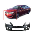 Front Bumper Cover for 2013-2014 Nissan Sentra SR w/Fog Lamp Holes 620223RM0J