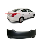 Rear Bumper Cover for 2015-2019 Nissan Versa S SV Sense HEM229KM0J NI1100297