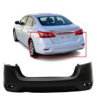 Primed Rear Bumper Cover Fascia for 2016-2019 Nissan Sentra SR 16-19