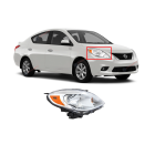 Right Passenger Side HeadLight for NISSAN VERSA 2012-2014 NI2503207 260103AN0B