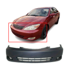 Primed Front Bumper Cover for 2002-2004 Toyota Camry LE SE XLE 52119AA905