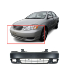 Front Bumper Cover For 2003-2004 Toyota Corolla S Sedan w Fog Light Holes