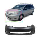Front Bumper Cover For 2006-2010 Toyota Sienna W/Fog Light Primed TO1000323