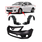 Bumper Cover & Fender Liner Kit for Toyota Corolla 2011-2013
