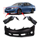 Bumper Cover & Fender Liner Kit for Toyota Camry 2012-2014