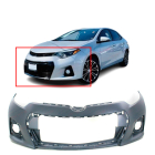 Primed Front Bumper Cover Fascia for 2014-2016 Toyota Corolla Sedan S SE