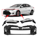 Bumper Cover & Fender Liner Kit for Toyota Corolla 2017-2018