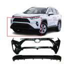 Front Bumper Cover Kit For 2019-2023 Toyota RAV4 W/Park Hls TO1000450