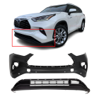 Front Bumper Cover Kit For 2020-2023 Toyota Highlander W/Park Holes TO1000463