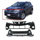 Front Bumper Cover Kit for 2013-2015 Toyota RAV4 USA Built TO1014101 TO1015108