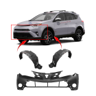 Bumper Cover & Fender Liner Kit for Toyota RAV4 2013-2015