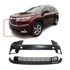Front Bumper Cover Kit for 2014-2016 Toyota Highlander W/Fog Holes TO1014102