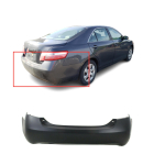 Rear Bumper Cover For 2007-2011 Toyota Camry LE XLE with Dual Exhaust Holes