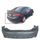 Primed Rear Bumper for 2009 2010 Toyota Corolla Sedan S XRS 5215902964