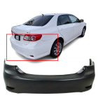 Rear Bumper Cover For 2011-2013 Toyota Corolla Base CE L LE USA Built