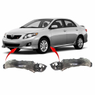 Set of 2 Fender Liners for Toyota Corolla 2009-2010 TO1248149 TO1249149