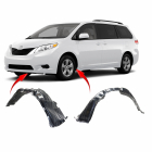Set of 2 Fender Liners for Toyota Sienna 2011-2014 TO1248163 TO1249163
