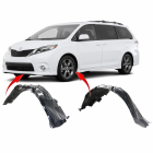Set of 2 Fender Liners for Toyota Sienna 2015-2017 TO1248203 TO1249203