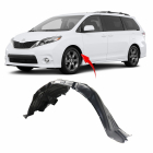 Front Left Driver Side Fender Liner For 2015-2017 Toyota Sienna TO1248203