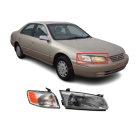 Passenger Side Set of HeadLight & Signal Lights for Toyota Camry 1997-1999