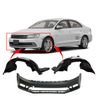 Bumper Cover & Fender Liner Kit for Volkswagen Jetta 2015-2018