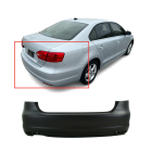 Rear Bumper Cover for 2011-2014 Volkswagen Jetta Type 6 Sedan 11-14