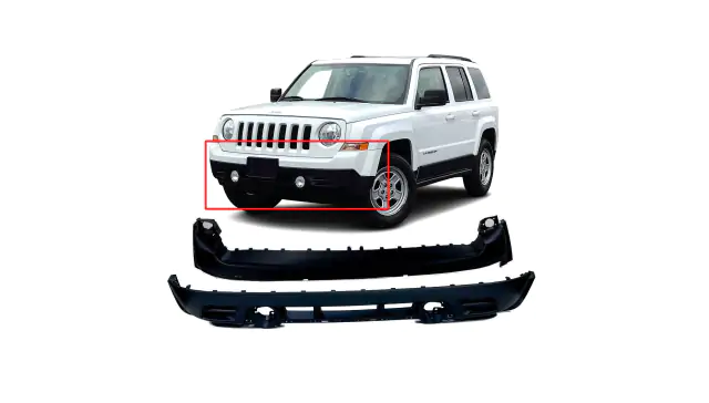Evan-Fischer Front Bumper Cover Set For 2011-2017 Jeep Patriot – CAPA Certified, Primed & Textured
