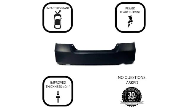 Rear Primed Bumper Cover For 2006-2007 Honda Accord Sedan – Aftermarket, HO1100233, No Drilling Required