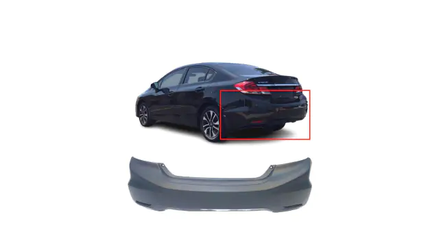 thumbnail image 2 of Evan-Fischer CAPA Left Rear Bumper Reflector For 2013-2015 Honda Civic Sedan 2 of 5