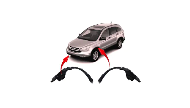 Front Left Inner Fender Liner Black Drivers Side