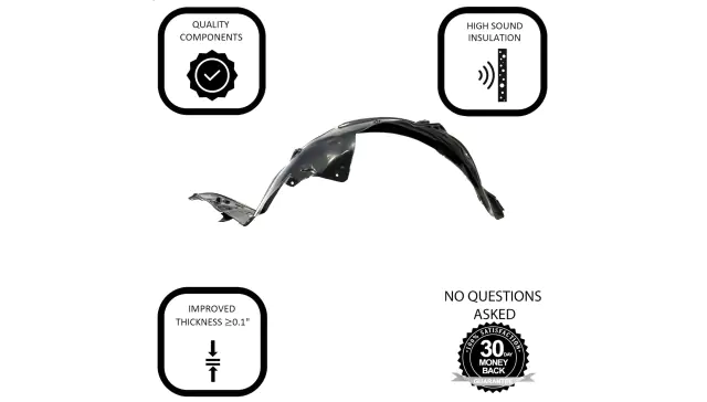 ひな Front Passenger Side Fender Liner for Honda Accord 2013-2015