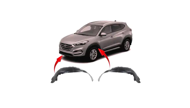 Front Right Inner Fender Liner For 2016-2018 Hyundai Tucson – Black, PE Plastic, AM Autoparts