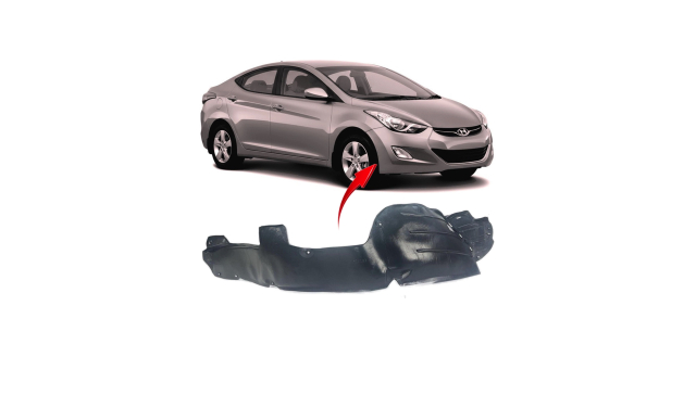 LKQ Front Right Fender Liner For 2011-2013 Hyundai Elantra – Plastic HY1249126