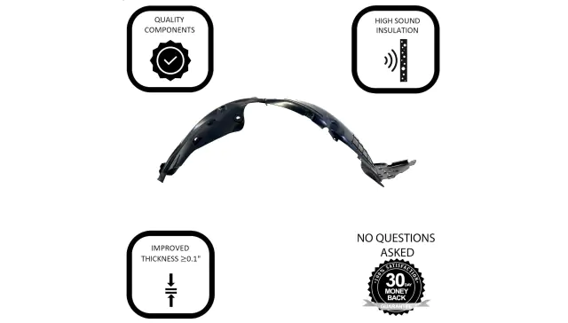 Need A New Front Passenger Side Fender Liner For Your 2007-2009 Hyundai Santa Fe? This Evan-Fischer Replacement Is A Direct Fit, With Part Number 868200W000.
