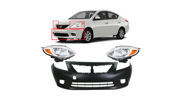 Cubremascarilla Frontal LeBra Para Nissan Versa Sedán 2012-2014, Ajuste Personalizado, Negro