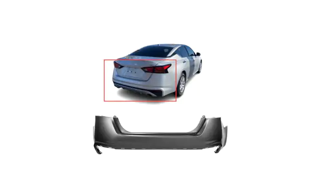 Rear Bumper Lower Finish Panel For 2019-2022 Nissan Altima - Black, Direct Fit (Part #850716CA0H)