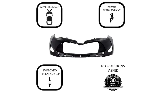 Front Bumper Cover For 2017-2019 Toyota Corolla CE, L, LE & XLE – Direct Fit Ds-auto-parts