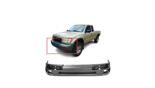 Front Bumper Cover For 1998-2000 Toyota Tacoma 2WD/4WD – Textured Black, Plastic, MC595